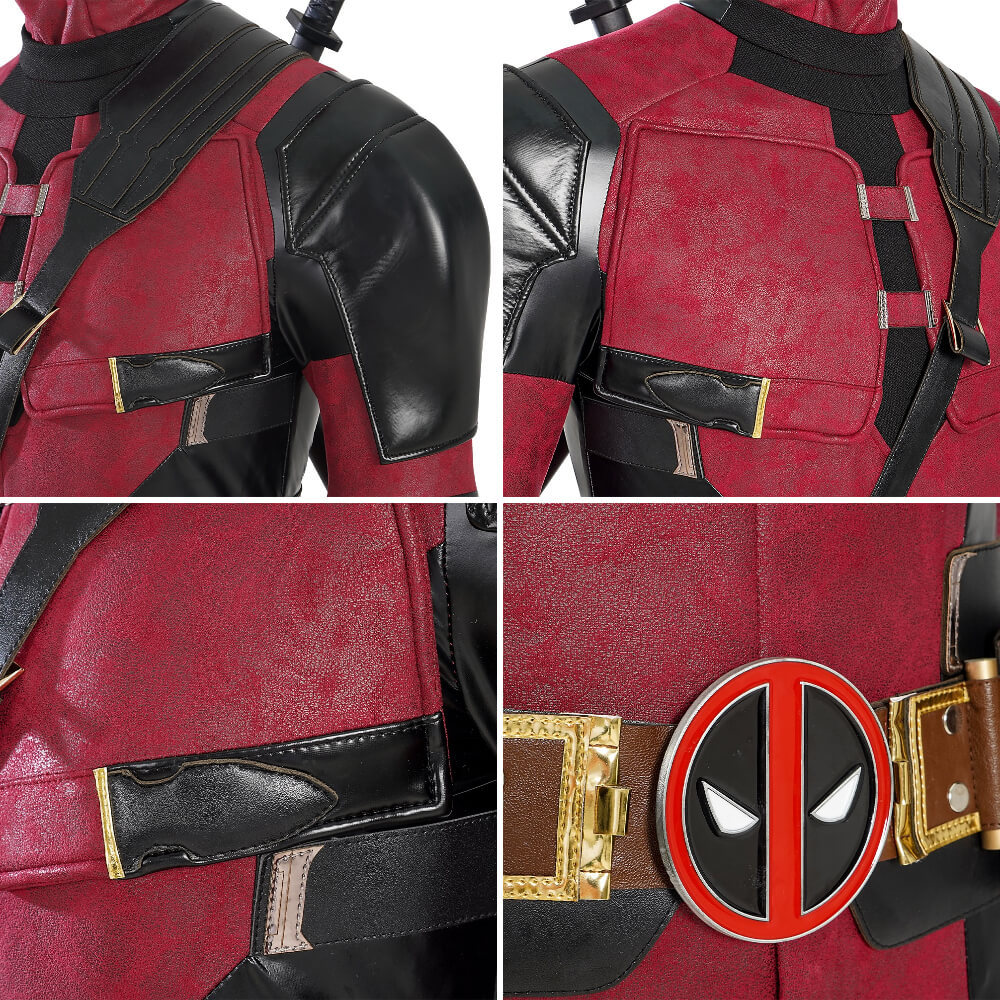 Deadpool 3 Cosplay Costume Adult Deadpool & Wolverine Wade Wilson Halloween Party Apparel Deluxe Takerlama