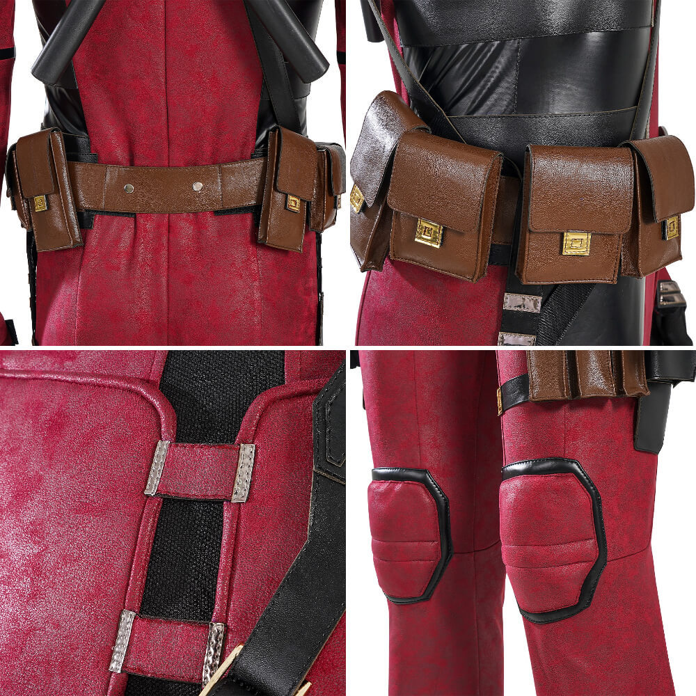 Deadpool 3 Cosplay Costume Adult Deadpool & Wolverine Wade Wilson Halloween Party Apparel Deluxe Takerlama