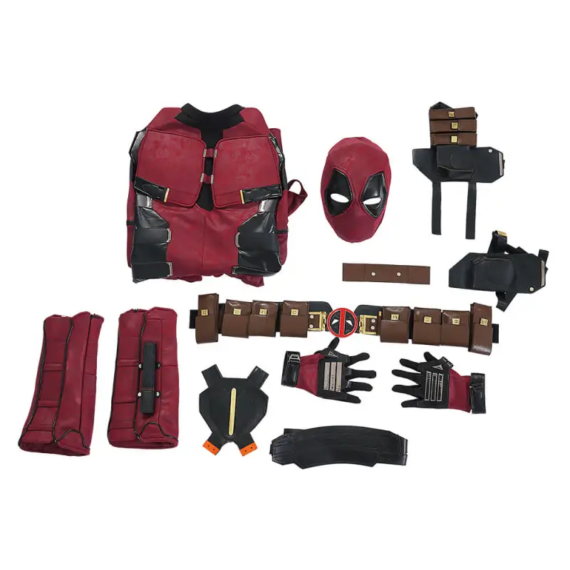 Deadpool 3 Cosplay Costume Adult Deadpool & Wolverine Wade Wilson Halloween Party Apparel Deluxe Takerlama