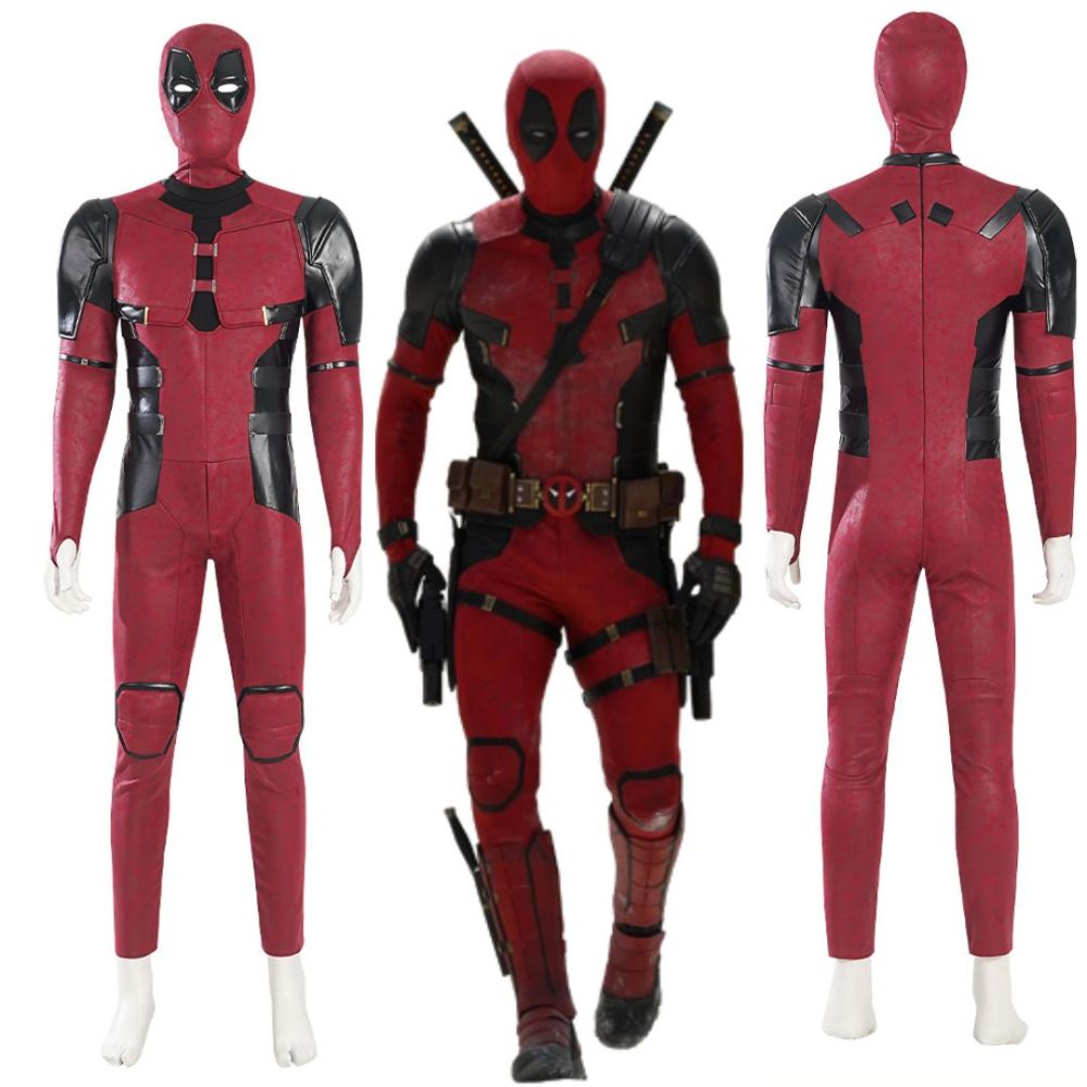 Deadpool 3 Cosplay Costume Adult Deadpool & Wolverine Wade Wilson Halloween Party Apparel Deluxe Takerlama