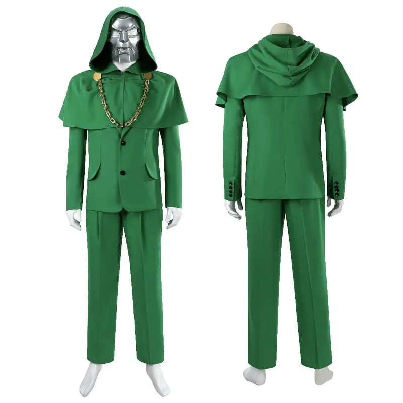 Avengers 5 Doomsday Doctor Doom Cosplay Costume With Mask Halloween Theme Party Outfits Takerlama