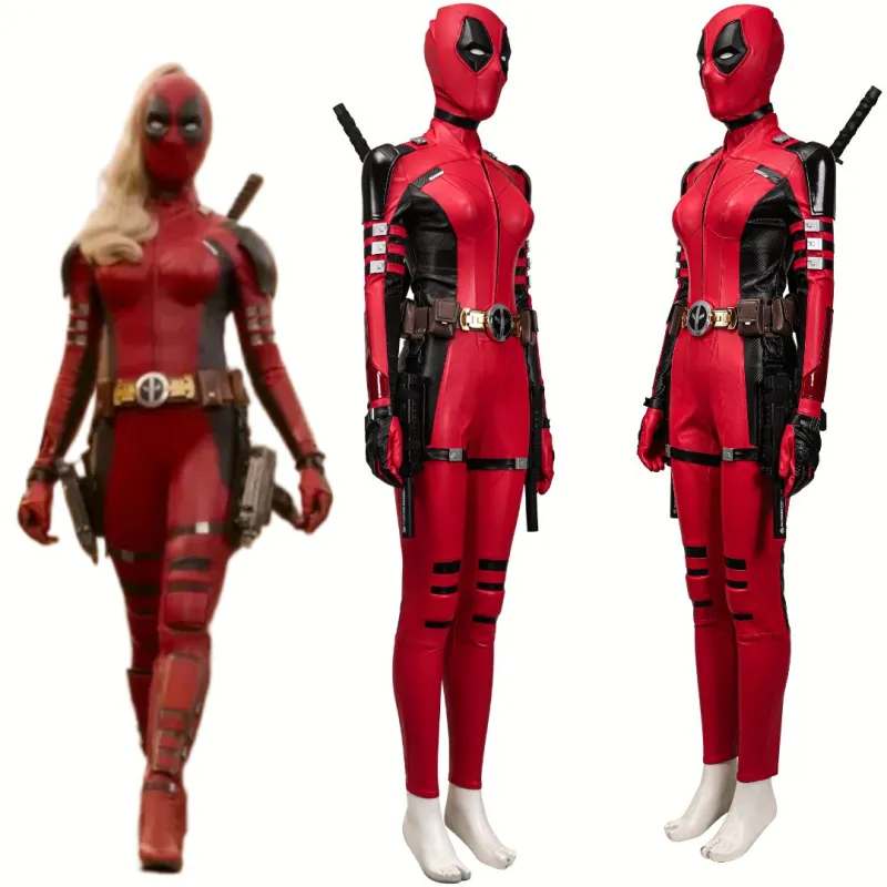 Lady Deadpool Cosplay Costume Female Deadpool & Wolverine Halloween Theme Party Outfits Takerlama