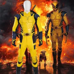 Wolverine Deadpool 3 Cosplay Costume Deadpool & Wolverine Marvel Hugh Jackman's Yellow Halloween Outfits (S-2XL IN STOCK) Takerlama