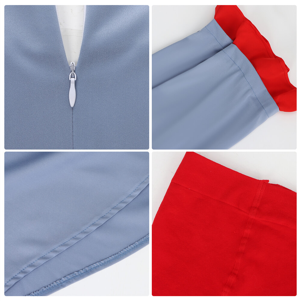 Die With A Smile Lady Gaga Cosplay Costume Blue Fancy Dress Halloween Party Takerlama