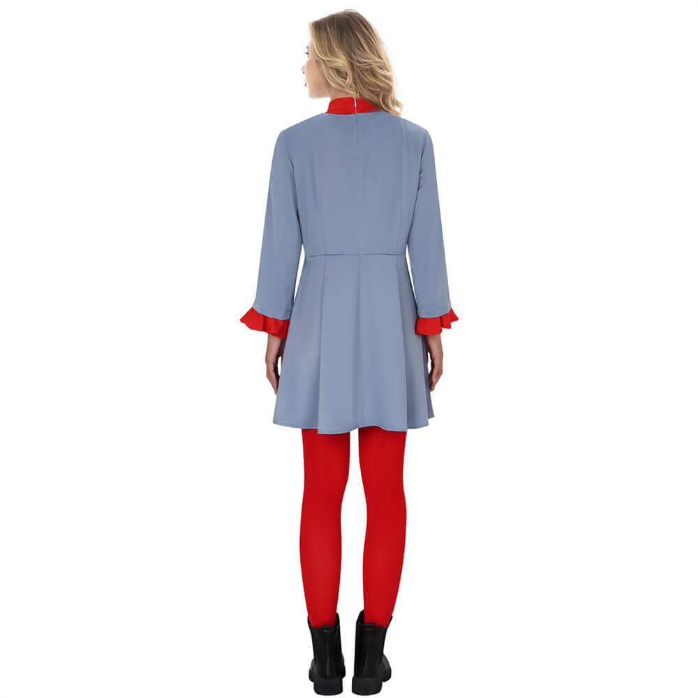 Die With A Smile Lady Gaga Cosplay Costume Blue Fancy Dress Halloween Party Takerlama