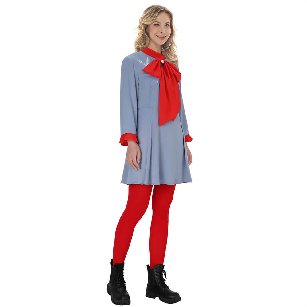 Die With A Smile Lady Gaga Cosplay Costume Blue Fancy Dress Halloween Party Takerlama