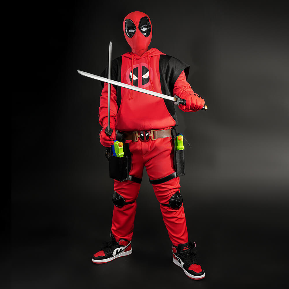 Kidpool Halloween Cosplay Costume Children Deadpool And Wolverine Hoodie Suit Superhero Theme Party Gifts Takerlama