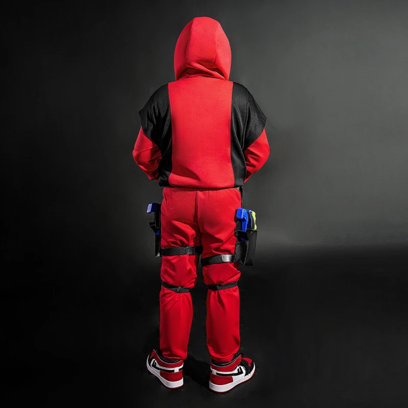 Kidpool Halloween Cosplay Costume Children Deadpool And Wolverine Hoodie Suit Superhero Theme Party Gifts Takerlama