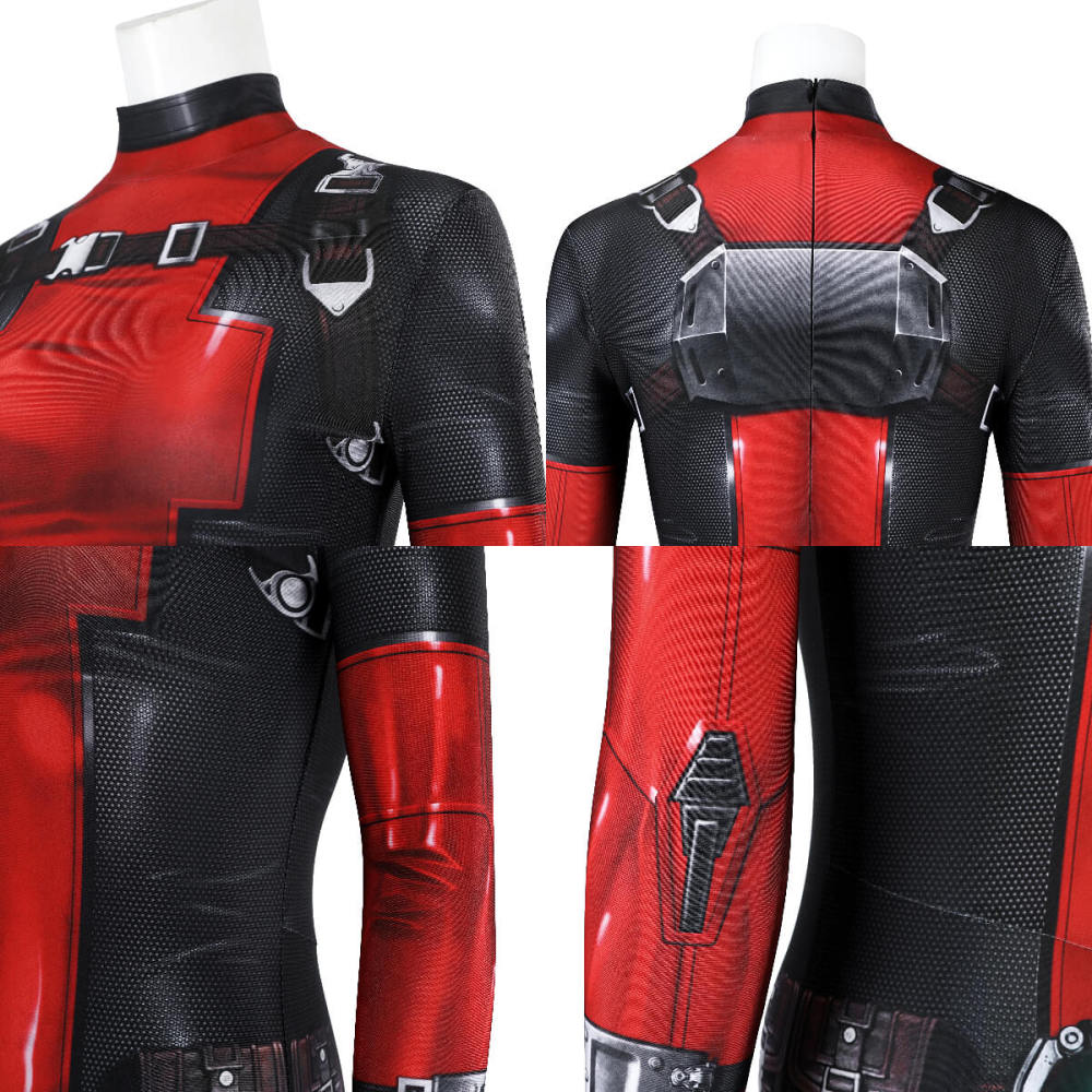 Lady Deadpool Cosplay Costume Comic Printed Style (no wig) Takerlama