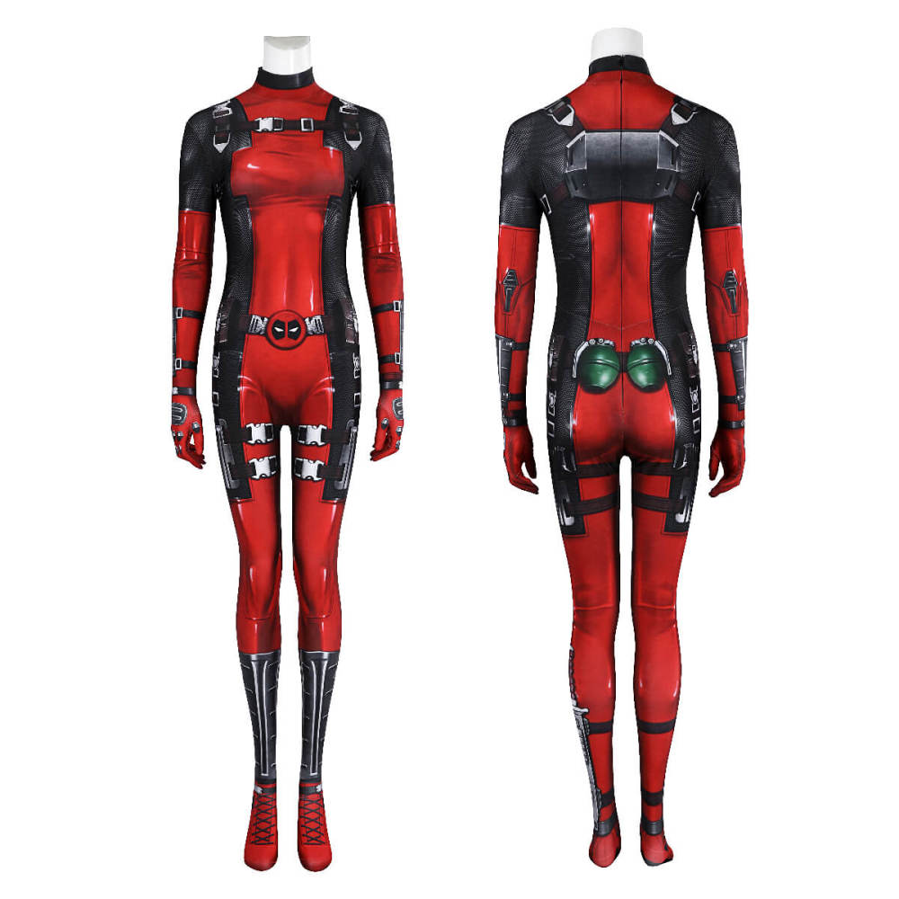 Lady Deadpool Cosplay Costume Comic Printed Style (no wig) Takerlama