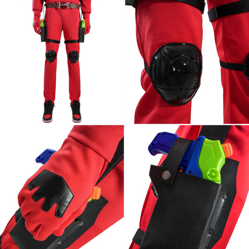 Adult Kidpool Halloween Cosplay Costume Deadpool And Wolverine Hoodie Mask Suit ShoesTakerlama