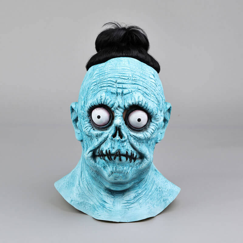 BeetleJuice The Skull Bob Clown Mask Wig Men's Halloween Masquerade Cosplay Props Latex -Takerlama