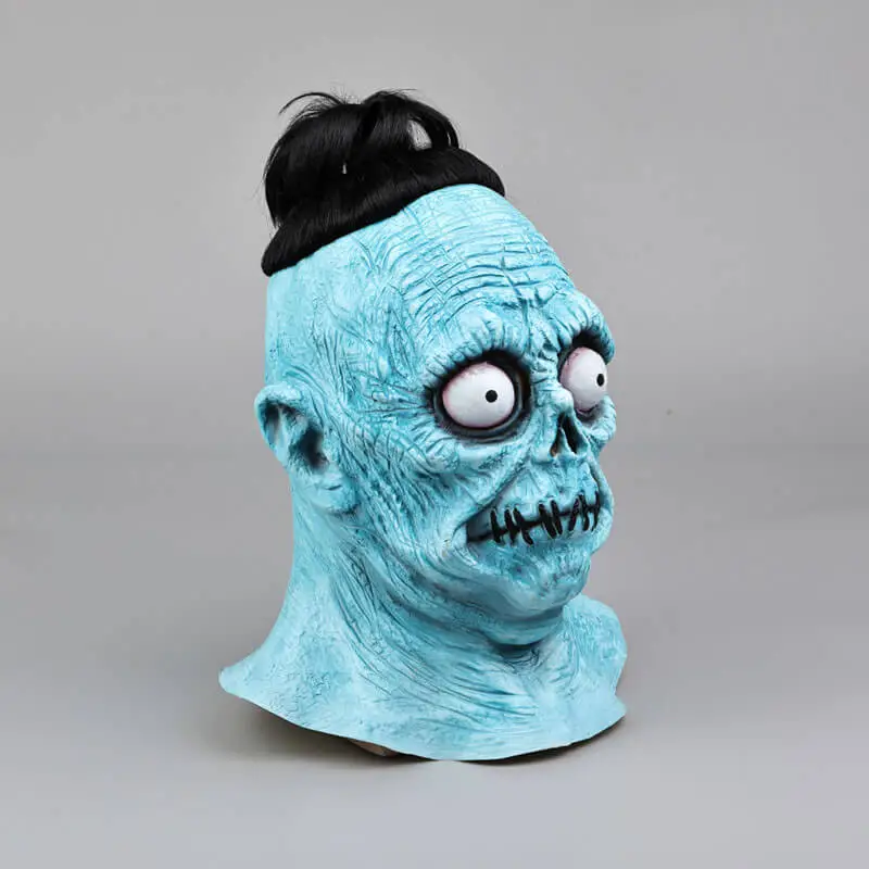 BeetleJuice The Skull Bob Clown Mask Wig Men's Halloween Masquerade Cosplay Props Latex -Takerlama