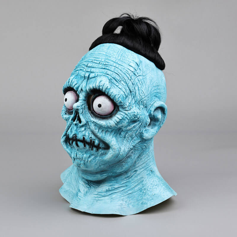 BeetleJuice The Skull Bob Clown Mask Wig Men's Halloween Masquerade Cosplay Props Latex -Takerlama