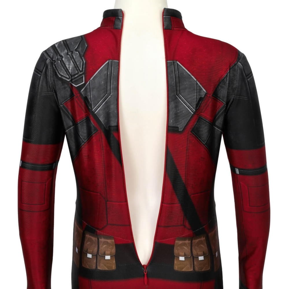 Children Deadpool Kidspool Cosplay Costume Jumpsuit Mask Deadpool & Wolverine Wade Wilson Halloween Party Apparel Gifts Takerlama