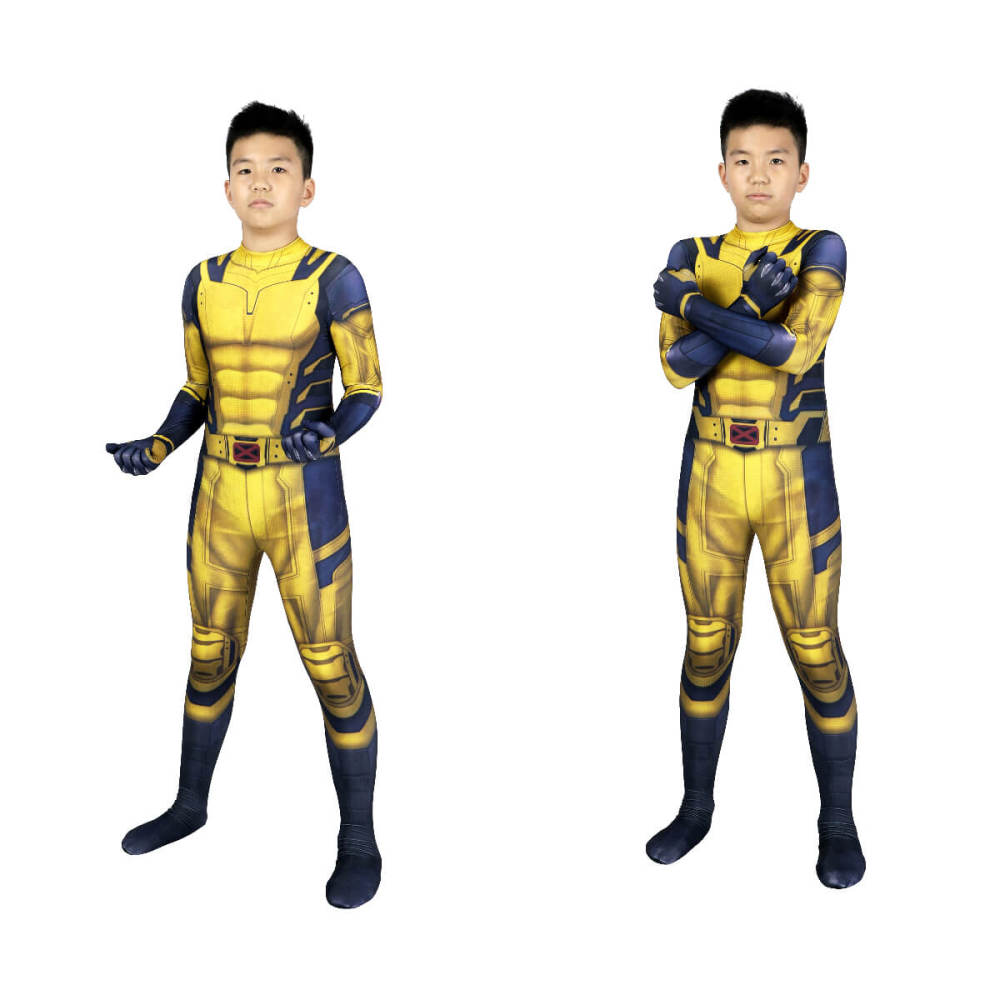 Kids Wolverine Logan Halloween Costume Jumpsuit Deadpool & Wolverine Cosplay Superhero Theme Party Outfits Children Gifts Takerlama