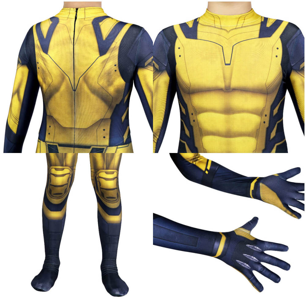 Kids Wolverine Logan Halloween Costume Jumpsuit Deadpool & Wolverine Cosplay Superhero Theme Party Outfits Children Gifts Takerlama