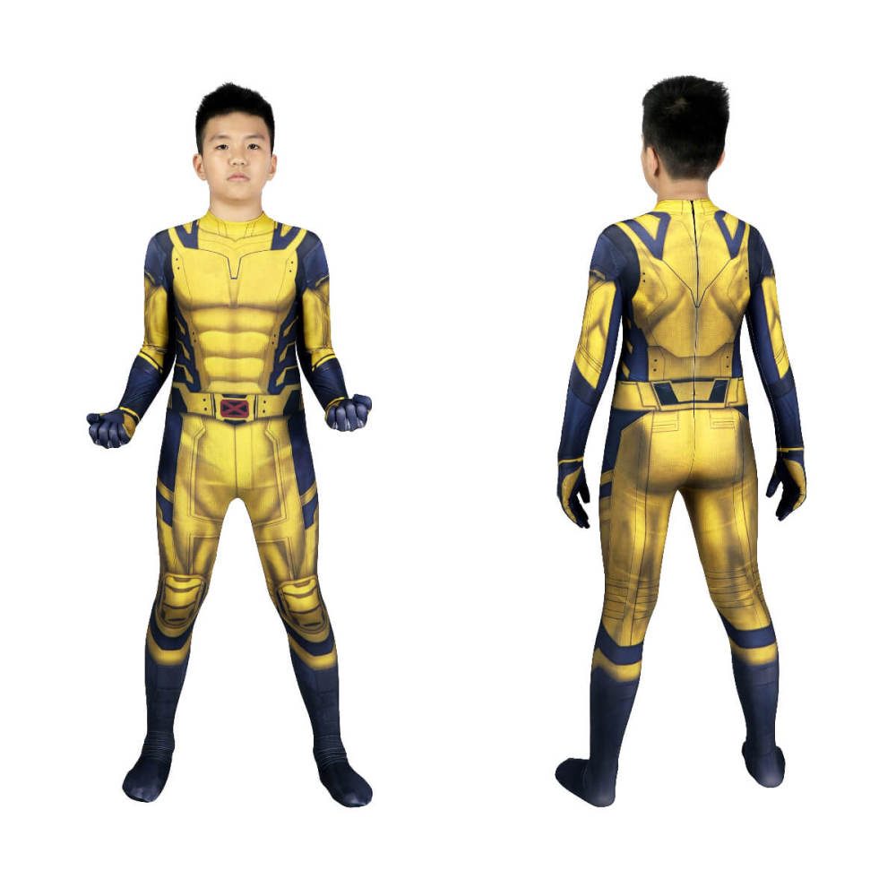 Kids Wolverine Logan Halloween Costume Jumpsuit Deadpool & Wolverine Cosplay Superhero Theme Party Outfits Children Gifts Takerlama