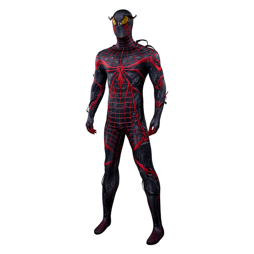 Marvel's Spider-Man 2 Spider-Man Absolute Carnage Suit Cosplay Costume Jumpsuit Mask Lycra Takerlama