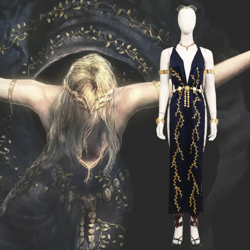 Elden Ring Queen Marika the Eternal Cosplay Costume Halloween Theme Party Outfits Takerlama