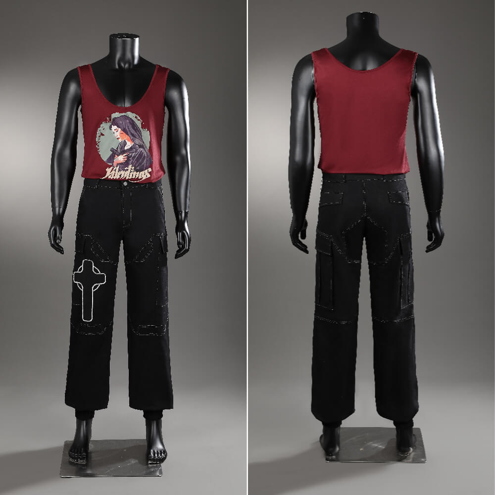 Cyberpunk 2077 Jackie Welles Cosplay Costume Game Jacket Shoes Top Level Takerlama