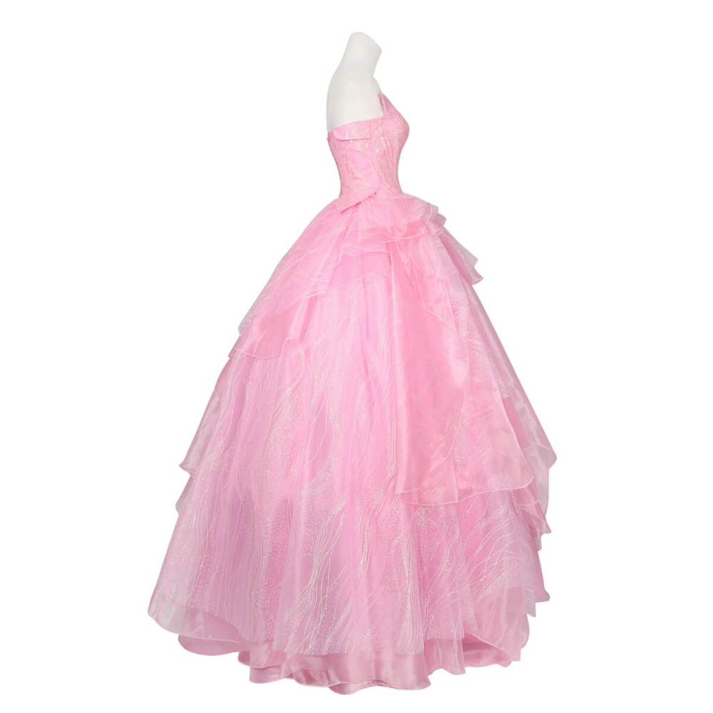 Wicked 2024 Glinda Cosplay Costume Glynda Upland Dress Pink Takerlama