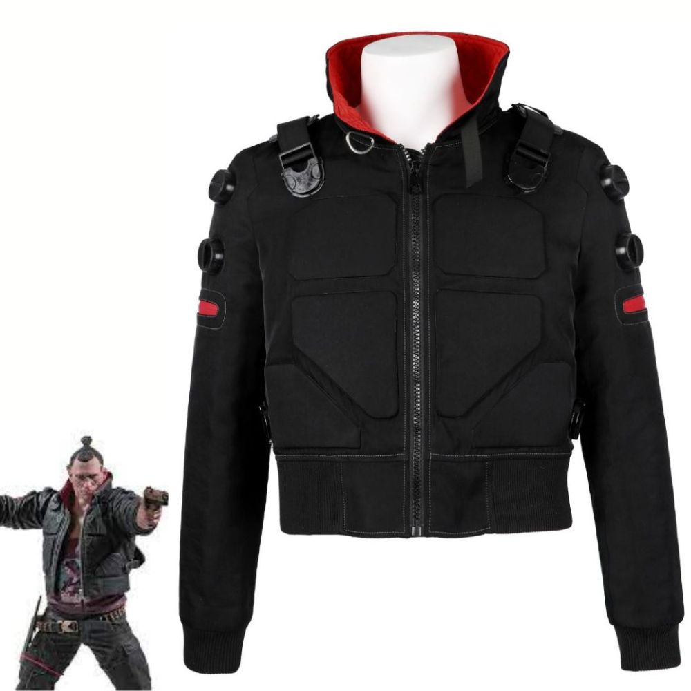 Cyberpunk 2077 Jackie Welles Cosplay Costume Jacket Coat Top Level Takerlama