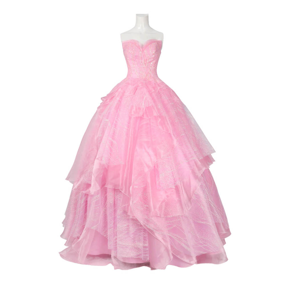 Wicked 2024 Glinda Cosplay Costume Glynda Upland Dress Pink Takerlama