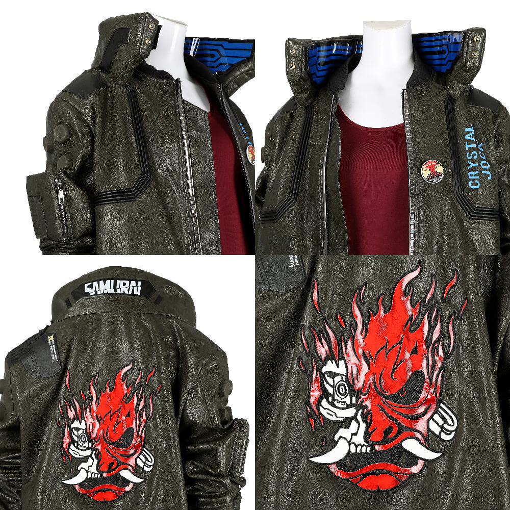 Cyberpunk 2077 V Female Cosplay Costume Game Jacket  Halloween Party Takerlama