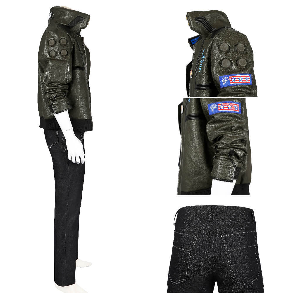 Cyberpunk 2077 V Cosplay Costume Game Jacket Top Level Takerlama