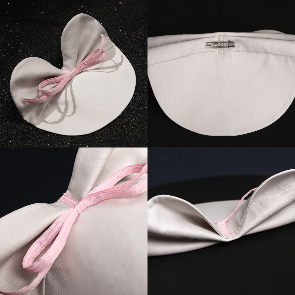 Wicked 2024 Glinda Pinstripe Suit Women's Cosplay Costume Hat Takerlama
