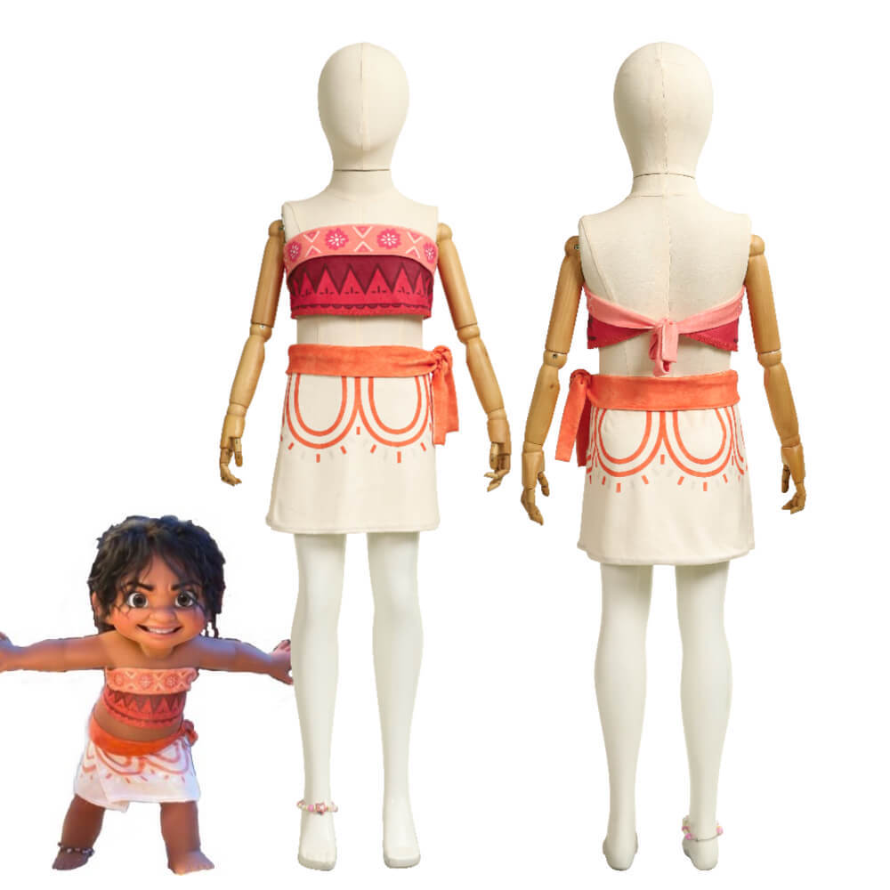 Kids Moana 2 Simea Cosplay Costume Moana's Sister Fancy Dress Christmas Gifts Takerlama