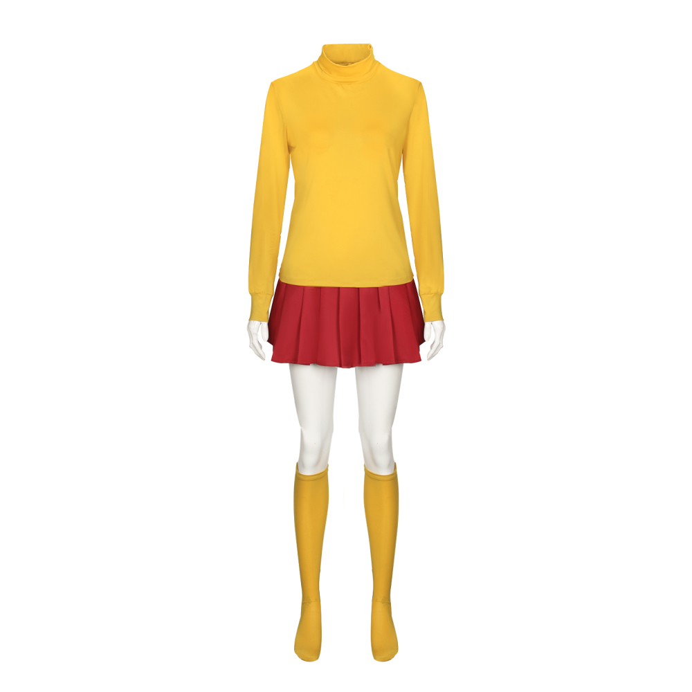Women's Velma Dinkley Cosplay Costume Anime Carnival Uniform Takerlama