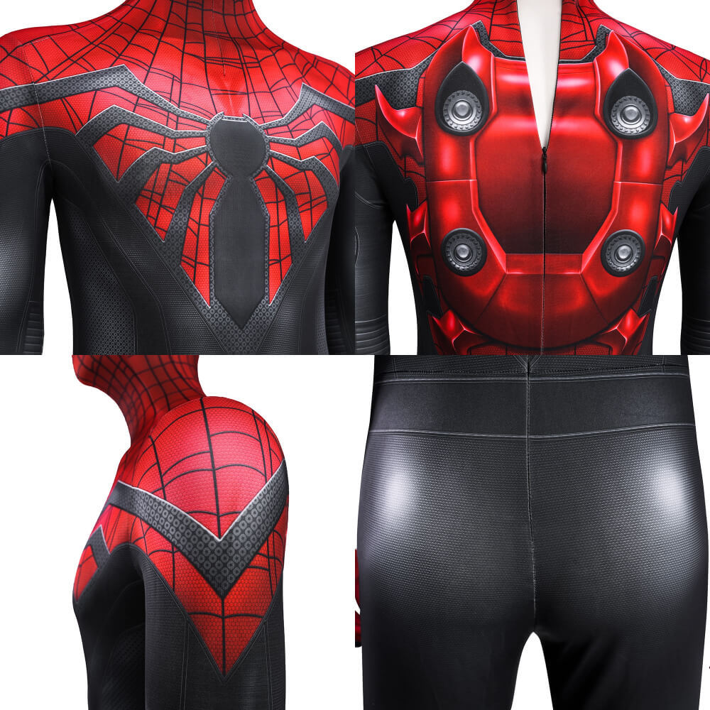 Spider-Man 2 PS5 Superior Spiderman Cosplay Costume With Mask 3D Print Jumpsuit Takerlama