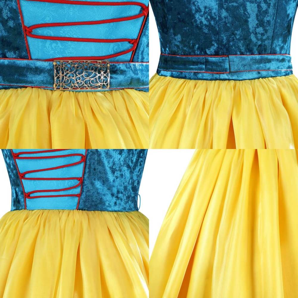 Snow White 2025 Fancy Dress Movie Cosplay Costume For Women Kids Deluxe Takerlama