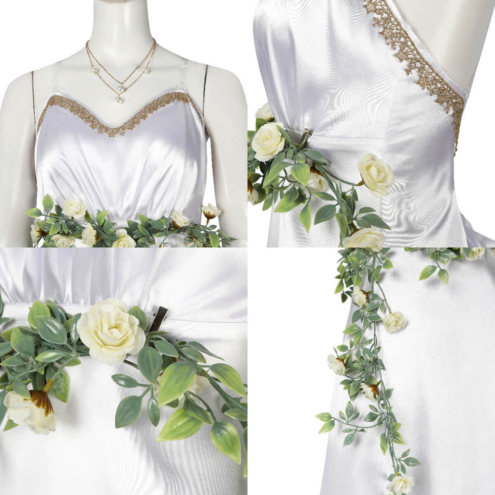 Final Fantasy VII Rebirth Aerith Gainsborough Loveless White Cosplay Costume Takerlama