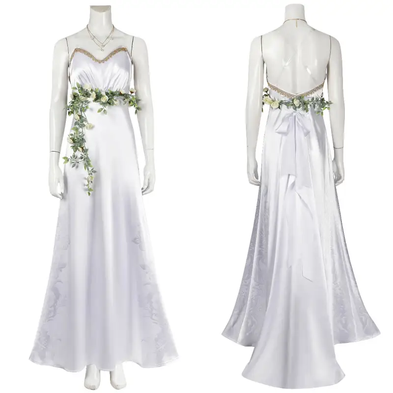Final Fantasy VII Rebirth Aerith Gainsborough Loveless White Cosplay Costume Takerlama