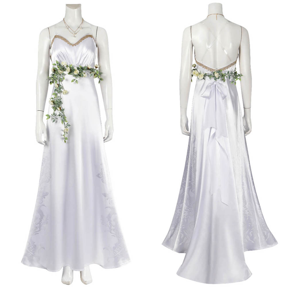 Final Fantasy VII Rebirth Aerith Gainsborough Loveless White Cosplay Costume Takerlama