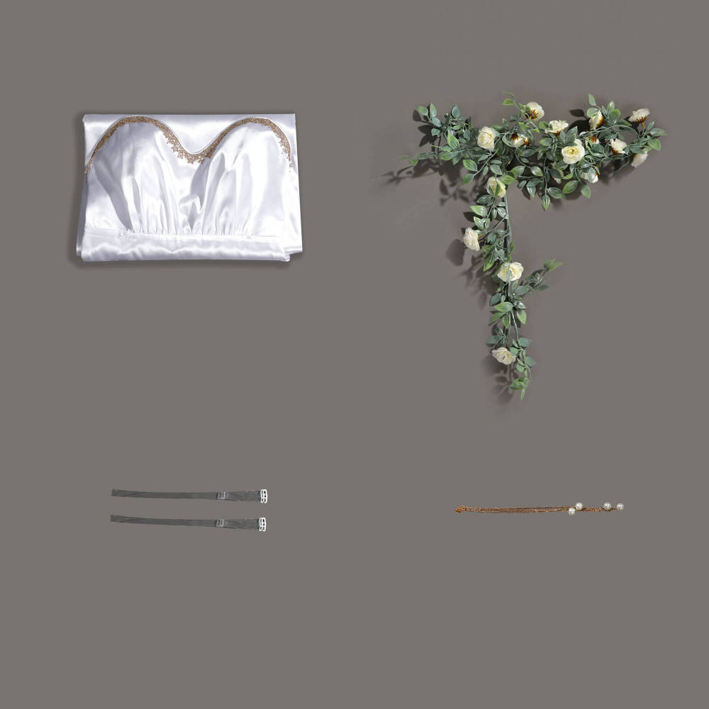 Final Fantasy VII Rebirth Aerith Gainsborough Loveless White Cosplay Costume Takerlama