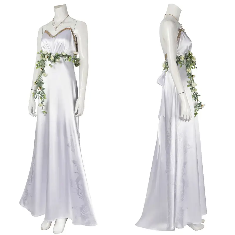 Final Fantasy VII Rebirth Aerith Gainsborough Loveless White Cosplay Costume Takerlama