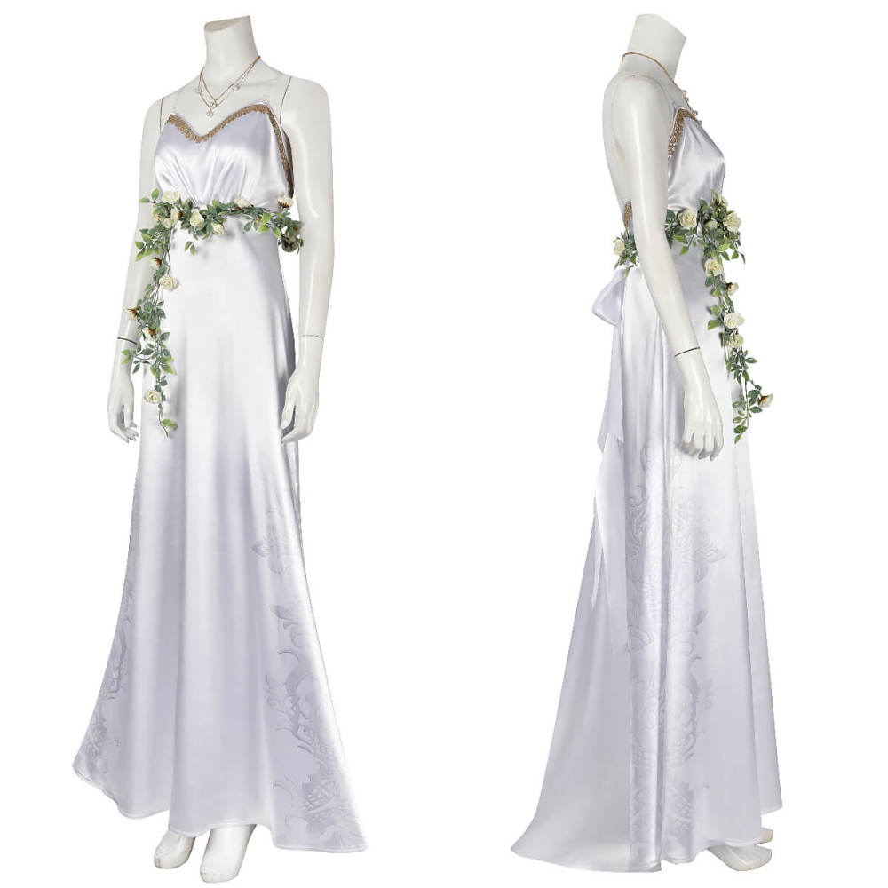 Final Fantasy VII Rebirth Aerith Gainsborough Loveless White Cosplay Costume Takerlama