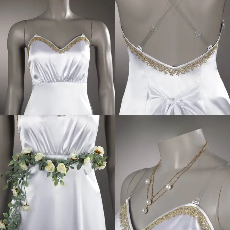 Final Fantasy VII Rebirth Aerith Gainsborough Loveless White Cosplay Costume Takerlama