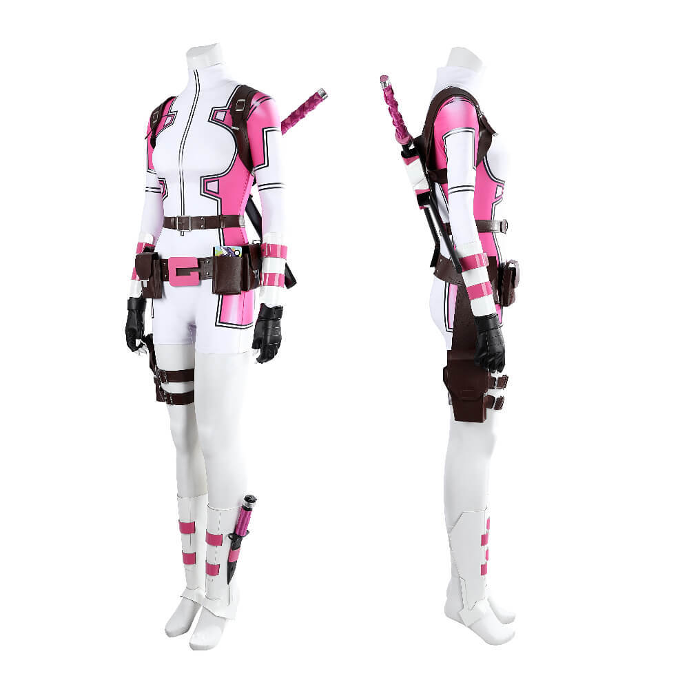 Game Gwenpool Cosplay Costume Fancy Dress Jumpsuit Women Takerlama