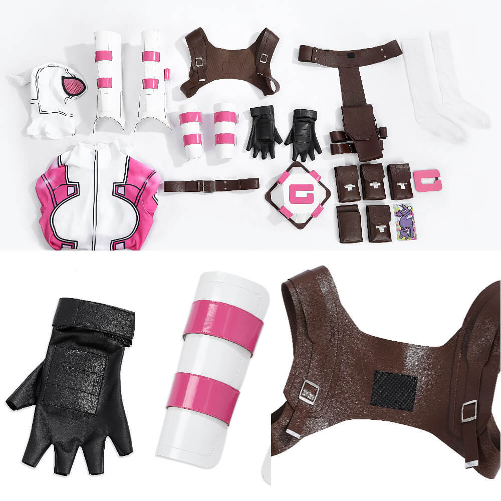 Game Gwenpool Cosplay Costume Fancy Dress Jumpsuit Women Takerlama