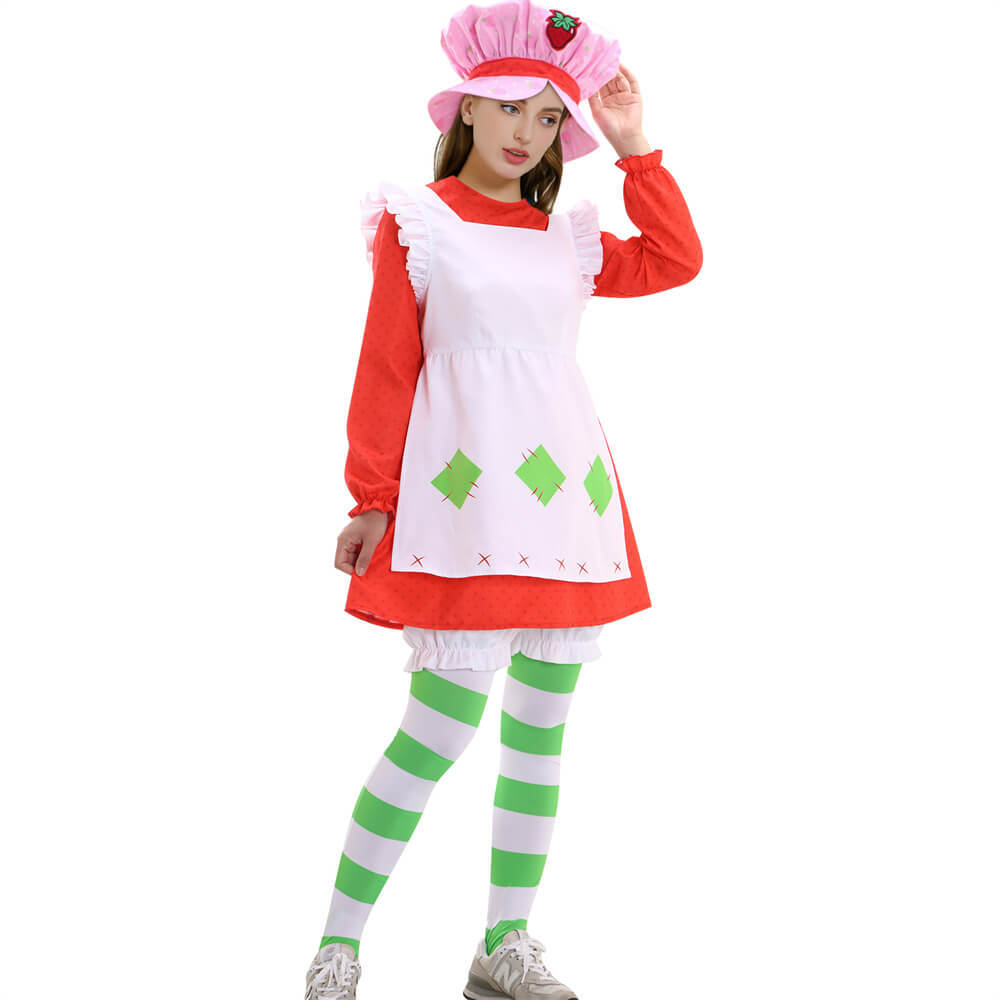 Strawberry Shortcake 1980 Classic Suit Cosplay Costume Takerlama