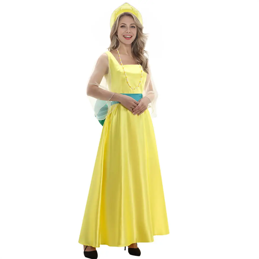 Anastasia Anya Fancy Dress Princess Cosplay Costume For Women Yellow  Takerlama