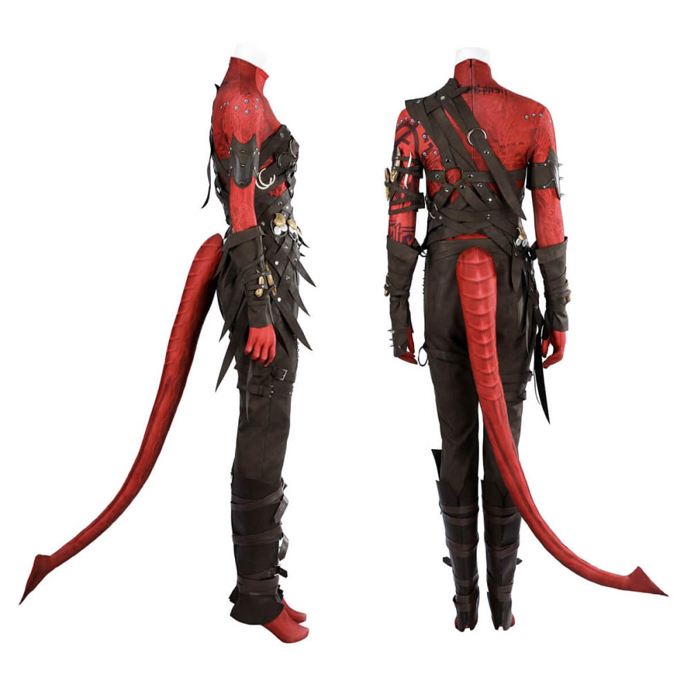 Baldur's Gate 3 Karlach Cosplay Costume BG3 Women's Uniform Top Level Takerlama