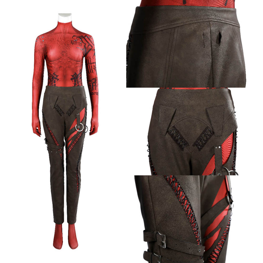 Baldur's Gate 3 Karlach Cosplay Costume BG3 Women's Uniform Top Level Takerlama