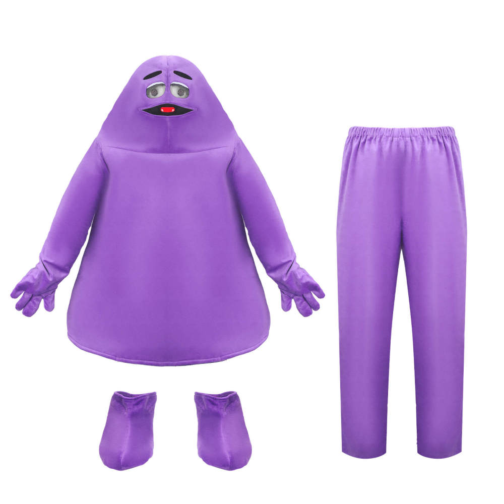 Purple Grimace Monster Cosplay Costume Theme Party Fancy Dress Takerlama