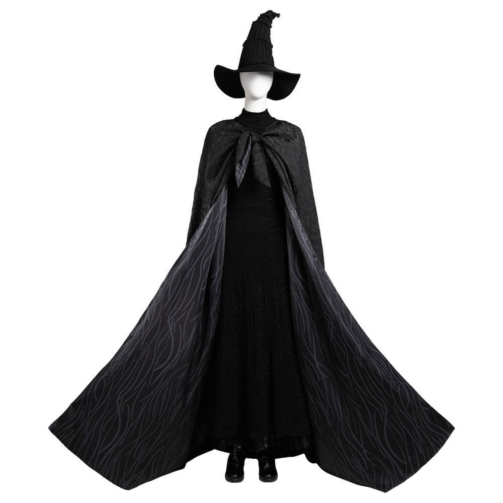 Wicked 2024 Elphaba Cosplay Costume With Boots Black Witch Fancy Dress For Women Takerlama